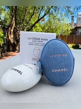 CHANEL La Crème Main Denim Pouch Limited Edition Hand Cream 50ml